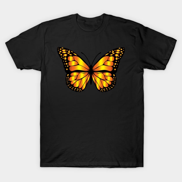 Beautiful Monarch Butterfly T-Shirt by BlueDolphinStudios